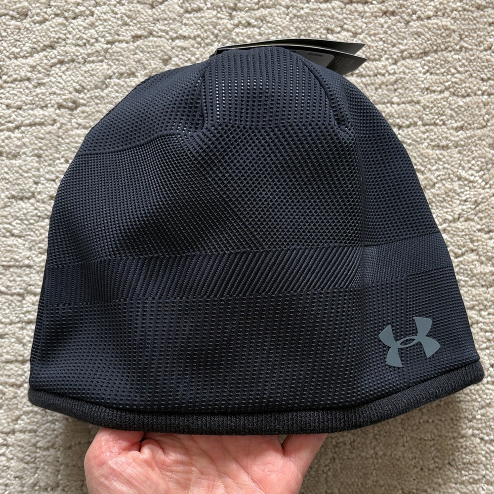 Under Armour Black Performance Beanie with Reflective Logo